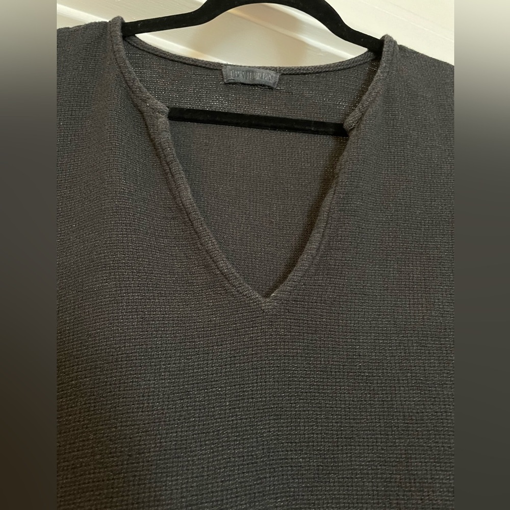 CP SHADES Woven Gray V-Neck Pull-Over Tunic Top L - Picture 2 of 7